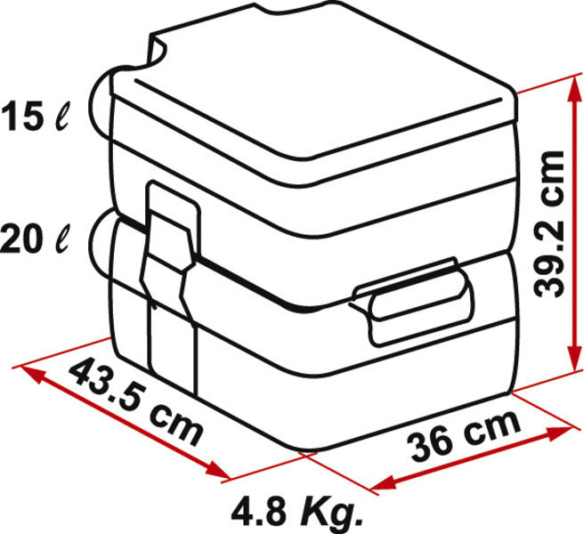 Fiamma Bi-Pot - WC portatile da campeggio - 20 litri