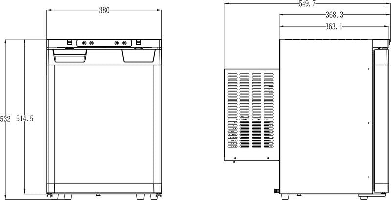 Carbest Frigorifero a compressore incorporato LR40L - 40 litri