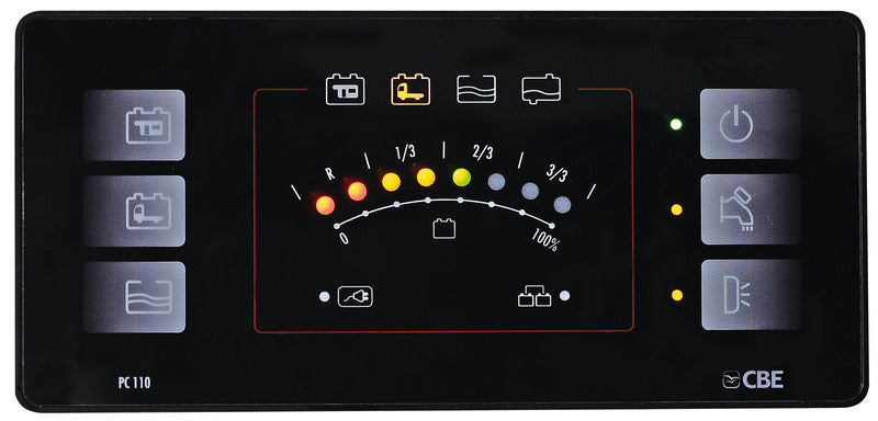 CBE PC110 - Centralina di distribuzione 12V con pannello di controllo e accessori