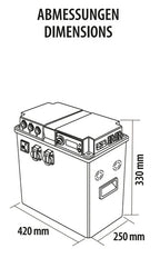 Powerstation Carbest al litio LIFePo4 - 120Ah con inverter 2500W