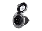 Mastervolt - Presa esterna 230V per camper con sportello cromato - stile nautico
