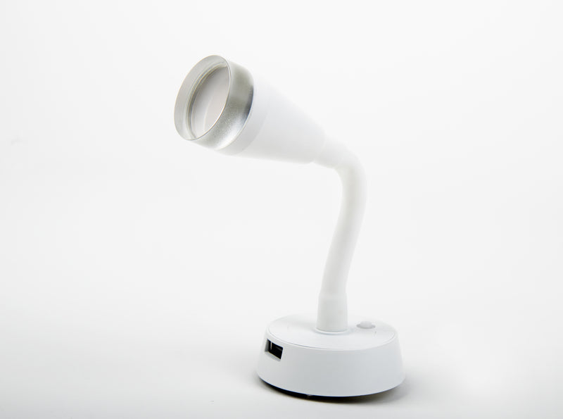 Carbest Luce flessibile da lettura LED con 1 presa USB-A