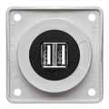 Berker - doppia presa USB-A - Bianco lucido