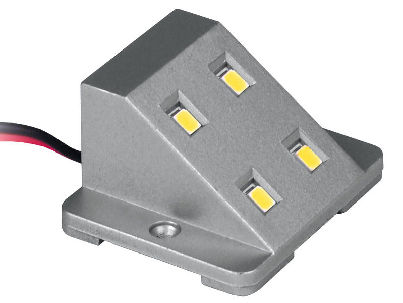 Carbest Luce LED per armadietto 12V/0,8W argento con interruttore magnetico