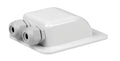Passacavo da tetto per pannello solare - 2 cavi con pressacavo PG - Bianco