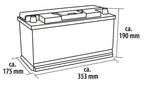 Batteria per camper sotto sedile AGM - Carbest - 12V / 100Ah per T5/T6