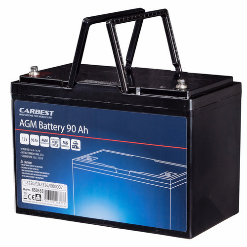Batteria per camper AGM Power Line - Carbest - 12V / 90Ah