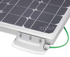 Set di 4 angolari di fissaggio per pannello solare con passacavo