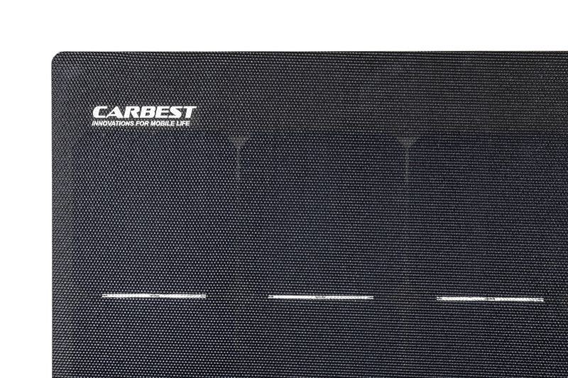Carbest - Pannello fotovoltaico flessibile 110W, 1000 x 550 x 3 mm, nero