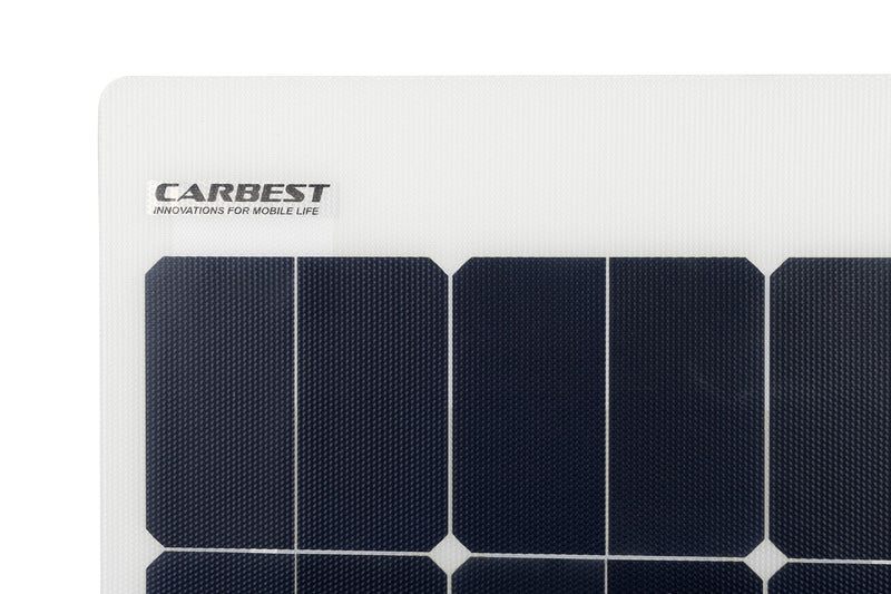 Carbest - Pannello fotovoltaico flessibile 80W, 1000 x 550 x 3 mm, bianco