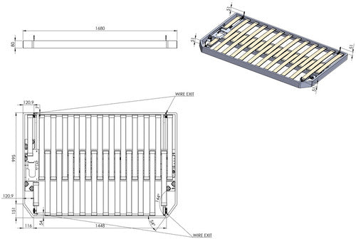 Letto sollevabile per Fiat Ducato (X250-X290) ad azionamento manuale Carbest