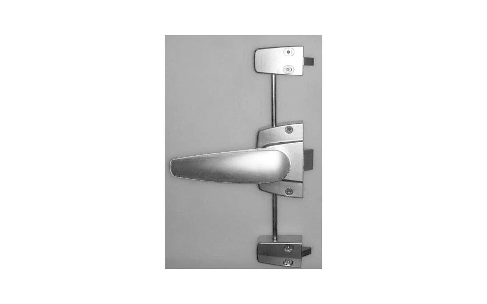 Serratura per porta bagno camper - chiusura a 3 punti - cromato opaco
